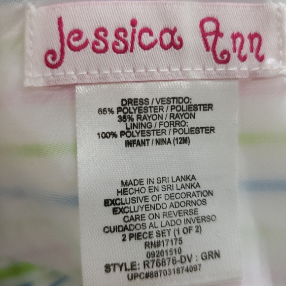 Jessica Ann baby girl Dress sz 12 months - Picture 6 of 6